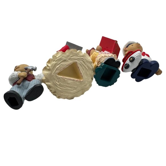 Hallmark 1993 Bearinger Bear Family Christmas Ornaments Set Of 4 Holiday - Picture 10 of 10